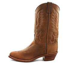 Load image into Gallery viewer, Abilene Mens Tan Leather 12in Bison Cowboy Boots 10.5 EE - United States of Made