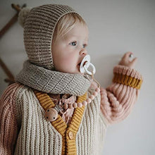 Load image into Gallery viewer, mushie Pacifier Clip Holder | Handmade in The USA | Cleo (Ash) - United States of Made