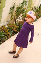 Load image into Gallery viewer, City Threads Girls' Cotton Long Sleeve Dress for School Party Dress Play Base Layer for Sensitive Skin SPD Sensory Friendly, Crayon Blue, 12/18m