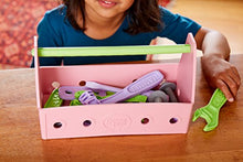 Load image into Gallery viewer, Green Toys Tool Set, Pink 4C - 15 Piece Pretend Play, Motor Skills, Language & Communication Kids Role Play Toy. No BPA, phthalates, PVC. Dishwasher Safe, Recycled Plastic, Made in USA.