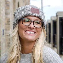 Load image into Gallery viewer, Love Your Melon Black Speckled Cuffed Beanie - United States of Made