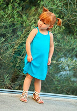 Load image into Gallery viewer, City Threads Big Girls' Summer Dress Cami Camisole Spaghetti Strap Maxi Slip No Sleeve Dress For Sensitive Skin or SPD Sensory Friendly, Turquoise, 10