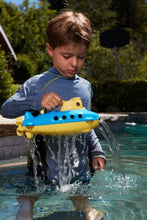 Load image into Gallery viewer, Green Toys Submarine in Yellow & blue - BPA Free, Phthalate Free, Bath Toy with Spinning Rear Propeller. Safe Toys for Toddlers, Babies