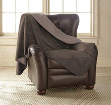 Load image into Gallery viewer, Mambe 100% Waterproof Silky Soft Throw for Dogs, Cats, and People (Large 60"x 84", Chocolate-Cappuccino) Made in The USA - United States of Made