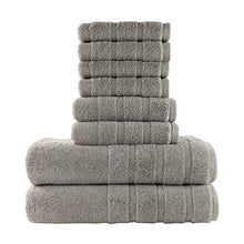 Load image into Gallery viewer, Made Here Luxury 8-Piece Bath Set by 1888 Mills, Supporting USA Manufacturing -Grey Pumice