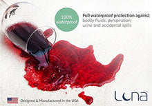 Load image into Gallery viewer, Luna Queen Size Premium Hypoallergenic Waterproof Mattress Protector - Made in The USA - Vinyl Free