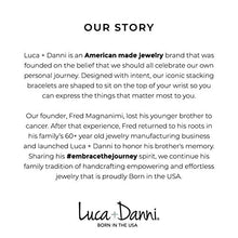 Load image into Gallery viewer, Luca + Danni | Crystal Pearl Bangle Bracelet For Women in Iridescent Dark Blue - Silver Tone Size Regular Made in USA