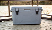 Load image into Gallery viewer, BISON COOLERS Medium 50 Quart Rotomolded Cooler Box for Beer, Liquid or Lunch | Long Lasting Ice Chest with Hard Shell, Lid and Liner | Includes 5 Year Warranty | Made in The USA