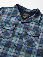 Load image into Gallery viewer, Pendleton Men's Long Sleeve Fitted Board Wool Shirt, Blue/Green Original Surf Plaid, XL