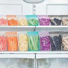 Load image into Gallery viewer, Zip Top Reusable 100% Silicone Food Storage Bag and Container, Made in the USA - Short Cup - Gray