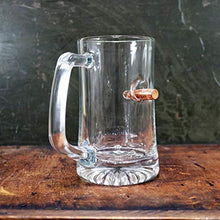 Load image into Gallery viewer, BenShot MugShot Glass Mug with real 50 BMG Bullet Made in the USA