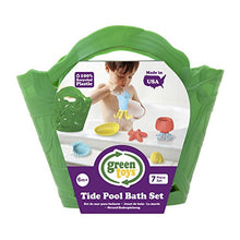 Load image into Gallery viewer, Green Toys Tide Pool Bath Set - 7 Piece Pretend Play, Motor Skills, Kids Bath Toy Floating Pouring Shells with Storage Bag. No BPA, phthalates, PVC. Dishwasher Safe, Recycled Plastic, Made in USA.