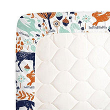 Load image into Gallery viewer, Carousel Designs Navy and Orange Woodland Animals Crib Sheet - Organic 100% Cotton Fitted Crib Sheet - Made in The USA - United States of Made