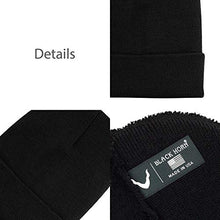 Load image into Gallery viewer, The Hat Depot Made in USA Skull Beanie Hat (Black)