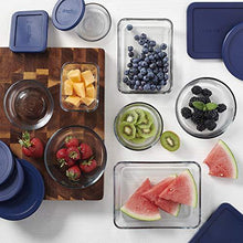 Load image into Gallery viewer, Anchor Hocking Snug Fit Food Storage, 16 Piece Set, Navy - United States of Made