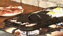 Load image into Gallery viewer, Lodge Pre-Seasoned Cast Iron Reversible Grill/Griddle With Handles, 20 Inch x 10.5 Inch - One tray