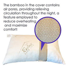 Load image into Gallery viewer, Memory Foam Pillow For Sleeping - USA MADE - (Queen) Ultra-Luxury Bamboo, Adjustable CertiPUR-US Shredded Memory Foam and Poly Blend, Hypoallergenic Bed Pillow for Side, and Back Sleeper - United States of Made