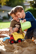 Load image into Gallery viewer, Green Toys Dump Truck in Yellow and Red - BPA Free, Phthalates Free Play Toys for Gross Motor, Fine Motor Skill Development. Pretend Play , Red/Yellow