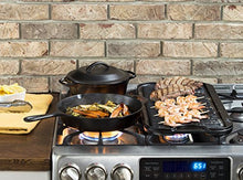 Load image into Gallery viewer, Lodge Pre-Seasoned Cast Iron Reversible Grill/Griddle With Handles, 20 Inch x 10.5 Inch - One tray