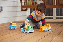 Load image into Gallery viewer, Green Toys Construction Vehicle Set, 3-Pack - Pretend Play, Motor Skills, Kids Toy Vehicles. No BPA, phthalates, PVC. Dishwasher Safe, Recycled Plastic, Made in USA.