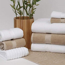 Load image into Gallery viewer, Made in The USA Monogrammed Personalized Hotel Bath Towel Collection 100% USA Cotton - Monogrammed Bath Towel - 27" x 54", White (Organic)