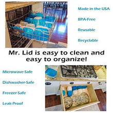 Load image into Gallery viewer, Mr. Lid Premium Attached Storage Containers | Permanently Attached Plastic Lid, Never Lose | Space Saving | 10 Piece - United States of Made