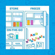 Load image into Gallery viewer, Re-Play Made in USA Stackable Food & Snack Storage Containers | 3 Storage Lids and 1 Travel Lid | Made with Eco Friendly Heavyweight Recycled Milk Jugs| Virtually Indestructible| | Aqua,Sky Blue,Navy