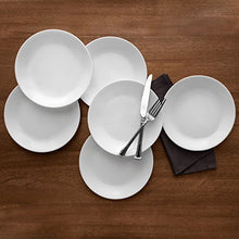 Load image into Gallery viewer, Corelle Winter Frost White Lunch Plates Set (8-1/2-Inch, 6-Piece, White)