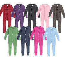 Load image into Gallery viewer, City Threads Baby Boys and Girls' Union Suit Thermal Underwear Set Long John Onesie Footie Perfect for Sensitive Skin and Sensory Friendly SPD, Black, 18/24M