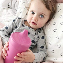 Load image into Gallery viewer, Re-Play Made in USA 2pk Toddler Feeding No Spill Sippy Cups | 1 Piece Silicone Easy Clean Valve | Eco Friendly Heavyweight Recycled Milk Jugs are Virtually Indestructible | Amethyst Purple,Bright Pink