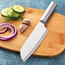 Load image into Gallery viewer, Rada Cutlery Oak Block 7 Pc Stainless Steel Kitchen Knife Set with Aluminum, Silver Handle