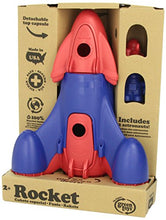 Load image into Gallery viewer, Green Toys Rocket, Red/Blue - 4 Piece Pretend Play, Motor Skills, Kids Toy Vehicle Playset. No BPA, phthalates, PVC. Dishwasher Safe, Recycled Plastic, Made in USA.