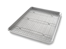 Load image into Gallery viewer, USA Pan Half Sheet Baking Pan and Bakeable Nonstick Cooling Rack, Metal