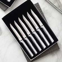 Load image into Gallery viewer, Rada Cutlery Serrated Steak Knife Set – Stainless Steel Knives With Aluminum Handles, Set of 6