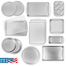 Load image into Gallery viewer, EZ Baker Uncoated, Durable Steel Construction 14-Piece Bakeware Set - American-Made, Natural Baking Surface that Heats Evenly for Perfect Baking Results, Set Includes all Necessary Pans