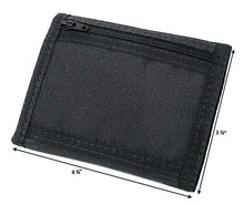 Load image into Gallery viewer, RFID Credit Card Bifold Hook & Loop Wallet. Made in USA by Rainbow of California (Black)