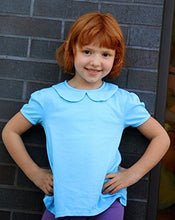 Load image into Gallery viewer, City Threads Little Girls' Peter Pan Collar A-Line Puff Tee Tshirt Blouse, White, 4