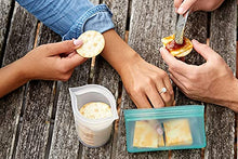 Load image into Gallery viewer, Zip Top Reusable 100% Silicone Reusable Food Storage Bag and Container, Made in the USA - Snack Bag - Lavender