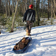 Load image into Gallery viewer, Flexible Flyer Winter Trek Large Pull Sled for Adults. Plastic Toboggan for Snow Sledding, Ice Fishing, Work