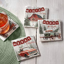 Load image into Gallery viewer, Holiday Assorted Design Tile Coaster Set - United States of Made