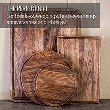 Load image into Gallery viewer, Large Walnut Wood Cutting Board Made in USA by Virginia Boys Kitchens - 20x15 American Hardwood Chopping and Carving Countertop Block with Juice Drip Groove - United States of Made