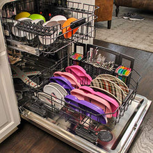 Load image into Gallery viewer, Re-Play Made in USA 4pk Divided Trays with Deep Sides and Three Compartments for Outdoor, Camping, Party, Tailgating or Everyday Dining |BPA FREE |Dishwasher & Microwave Safe | Grey (4pk)