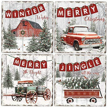 Load image into Gallery viewer, Holiday Assorted Design Tile Coaster Set - United States of Made