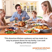 Load image into Gallery viewer, American Kitchen Cookware - 5 piece Stainless Steel Cookware Set"Make Enough for Leftovers"; Tri-Ply Stainless Steel and PFOA-Free Nonstick; Manufactured in USA