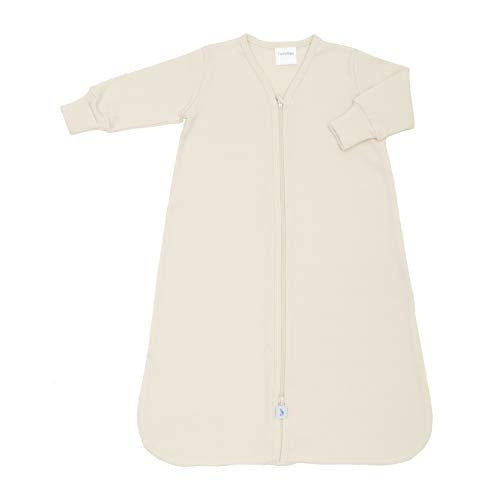CastleWare Baby Organic Rib Knit Sleeper Bag- Long Sleeve- Newborn- 4 Years (X-Large 18-24 Mos., Natural)