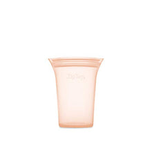 Load image into Gallery viewer, Zip Top Reusable 100% Platinum Silicone Container, Made in the USA - Small Cup - Peach
