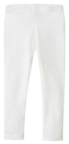 City Threads Girls' Leggings 100% Cotton for School Uniform Sports Coverage or Play Perfect for Sensitive Skin or SPD Sensory Friendly Clothing, White, 6
