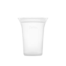 Load image into Gallery viewer, Zip Top Reusable 100% Platinum Silicone Container, Made in the USA - Medium Cup - Frost
