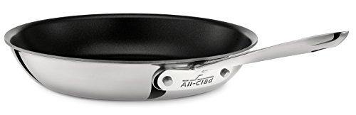 All-Clad 4110 NS R2 Stainless Steel Tri-Ply Bonded Dishwasher Safe PFOA-free Non-Stick Fry Pan / Cookware, 10-Inch, Silver - - United States of Made