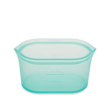 Load image into Gallery viewer, Zip Top Reusable 100% Platinum Silicone Container, Made in the USA - Medium Dish - Teal
